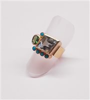 Ringe Soprana Dame ACQUAMARINA in Gelbgold Acquamarina ANGAQ13X15,1TS